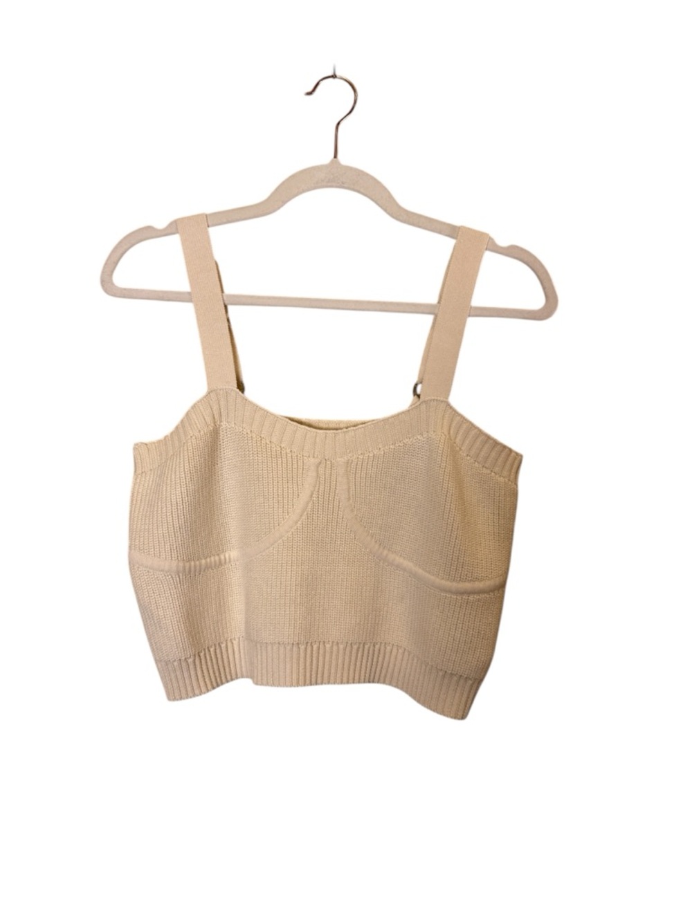 The Drop Women’s Zadie Sweater Tank Bustier Cream Color Sz XL